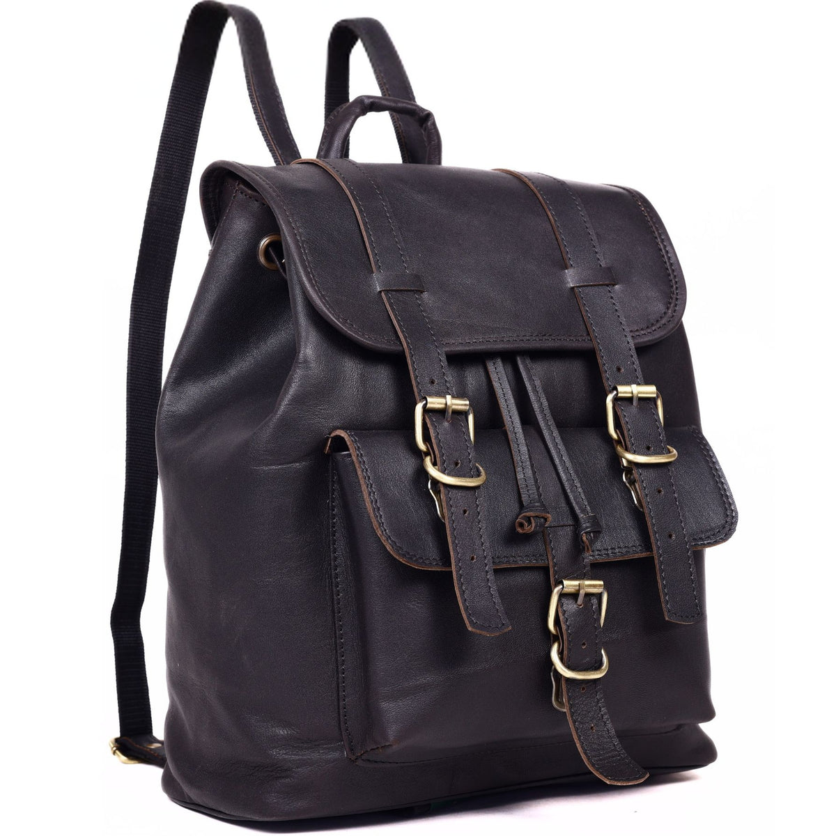 DEKVIO Explorer Full-Grain Leather Backpack – 14" to 20" Sizes