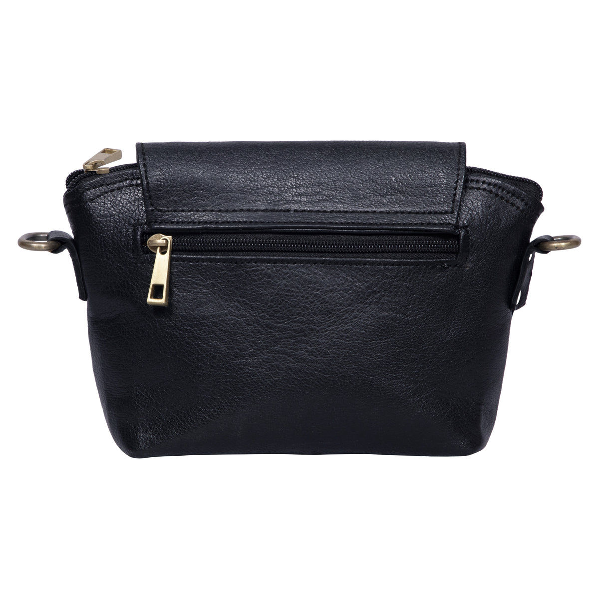 DEKVIO 10" Multi-Pocket Genuine Leather Crossbody Purse with Turn-Lock
