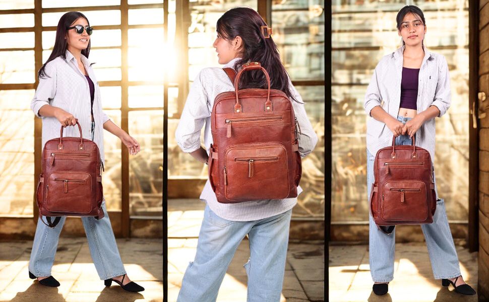 DEKVIO Women's Small Crossbody Purse - Lifestyle Shot Outdoors