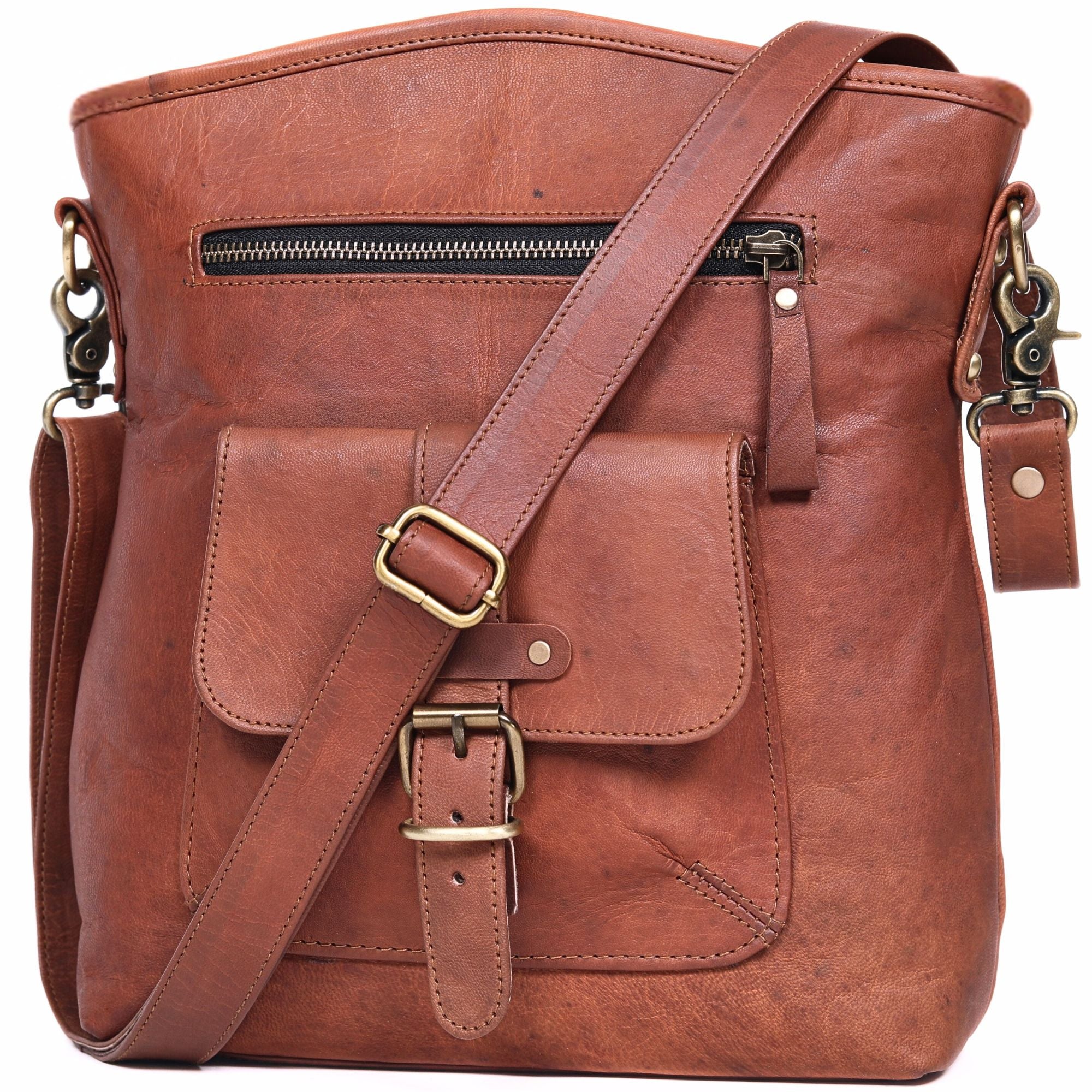 DEKVIO Genuine Leather Crossbody Bag for Women | Vintage Leather Shoulder Purse