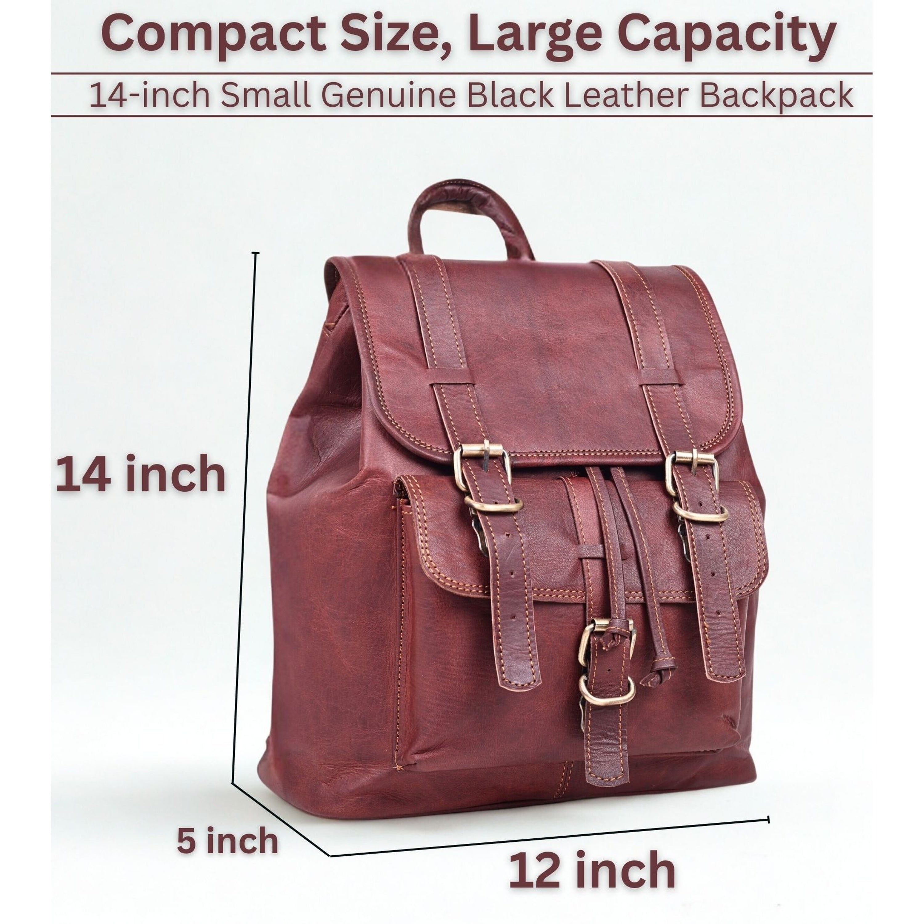 DEKVIO 17" Large Handcrafted Genuine Leather Backpack | Explorer Laptop Rucksack for Men & Women | Travel, Work & College | Brown, Coffee, Tan, Black