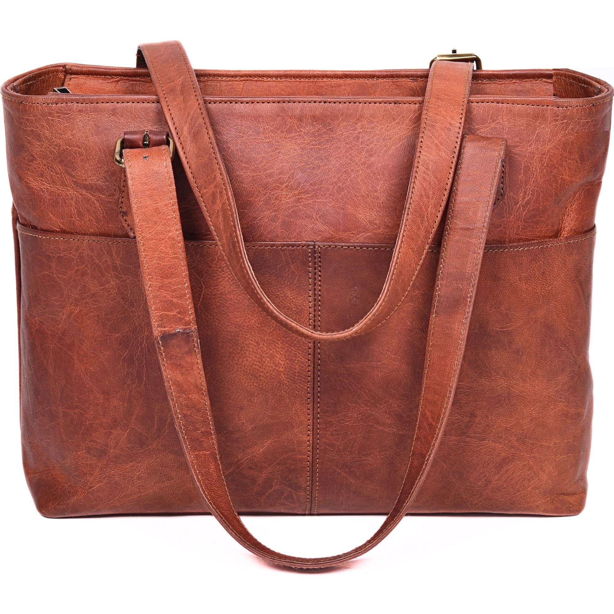 DEKVIO Leather Tote Bag for Women Large Capacity Shoulder Handbag Genuine Leather Everyday Purse for Work Travel Shopping