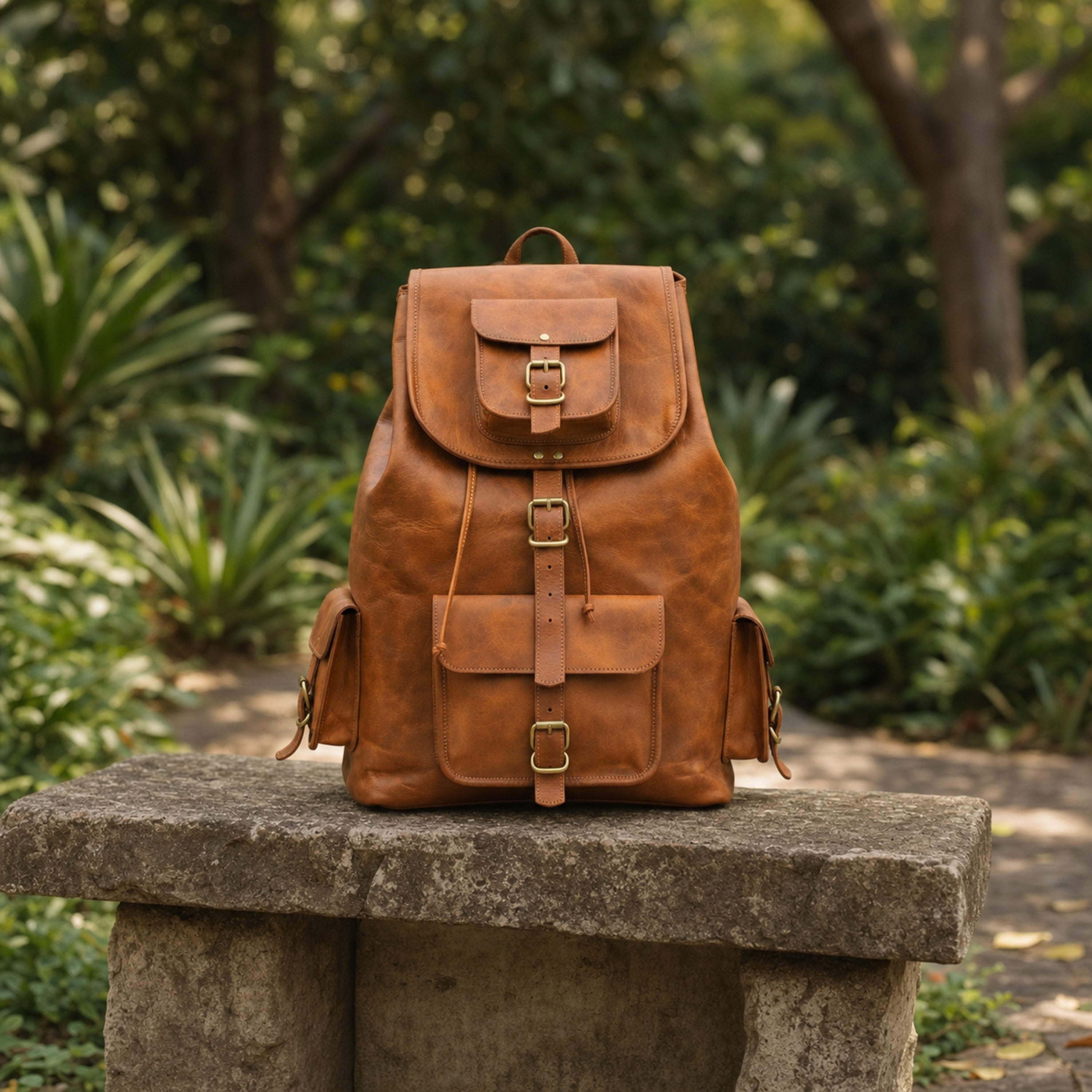 DEKVIO 20" Handcrafted Genuine Leather Backpack | Laptop Rucksack for Men & Women | Travel, Work & College Bag | Brown, Coffee, Tan, Black