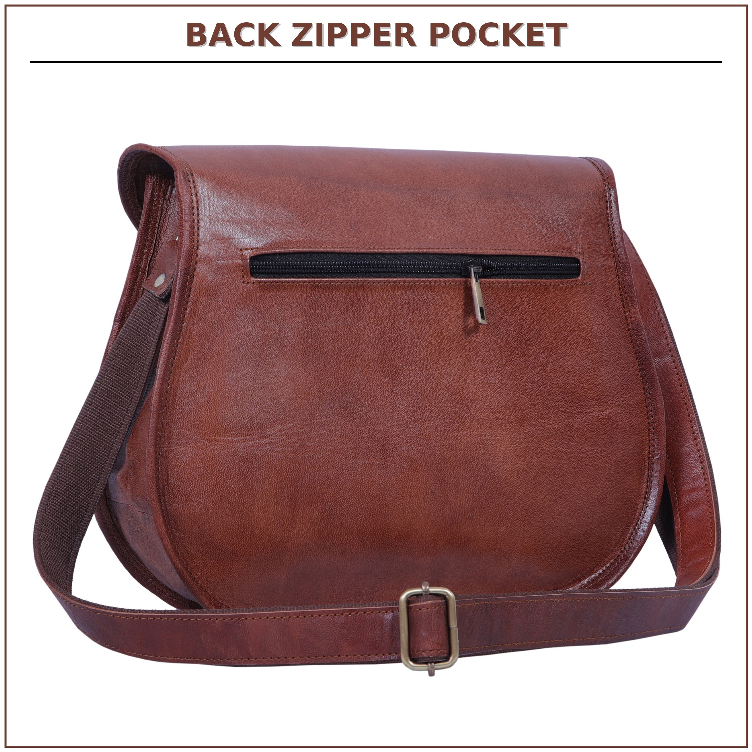 DEKVIO Leather Crossbody Saddle Bag for Women | Genuine Full Grain Leather Purse | Handcrafted Shoulder Bag | Fits 12" Tablet | Brown, Coffee, Tan, Black
