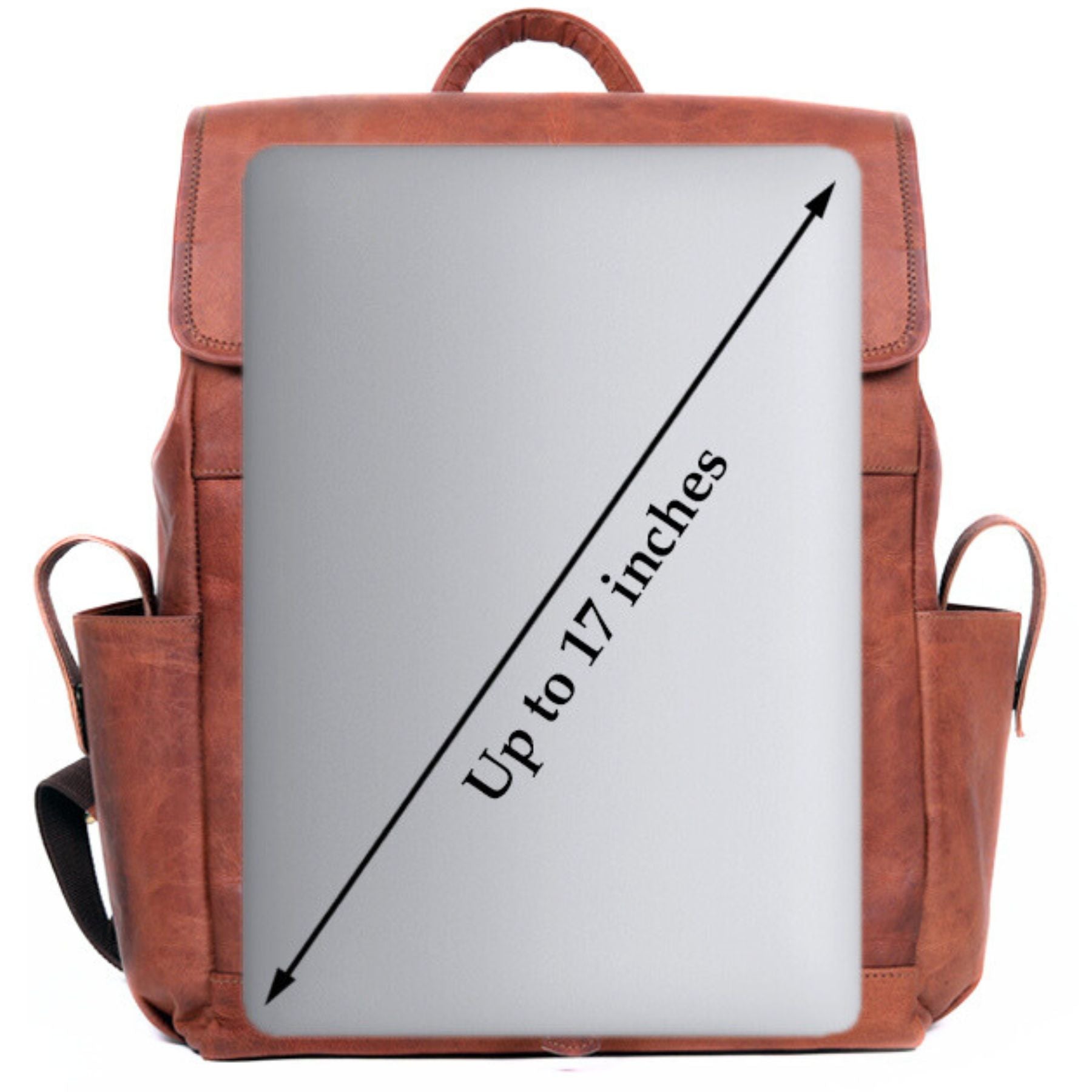 DEKVIO Leather Utility Laptop Backpack | Full Grain Travel & Work Bag