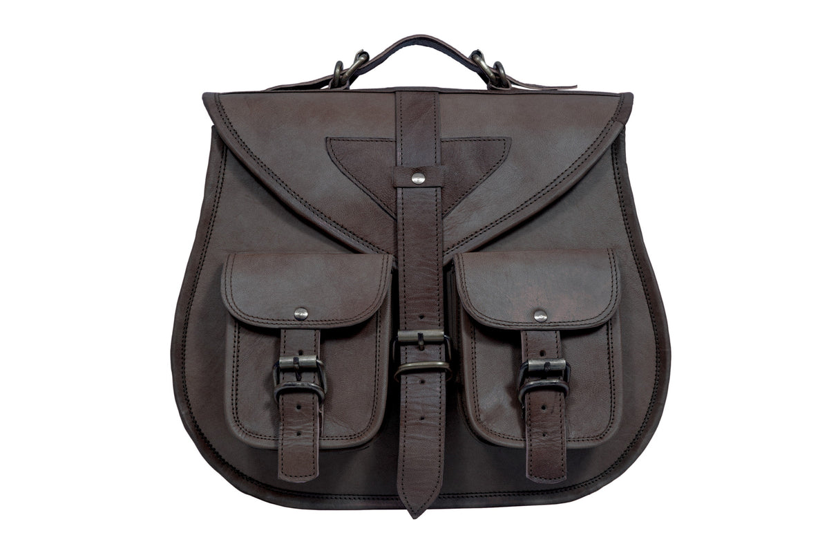 DEKVIO large leather crossbody handbag in Black