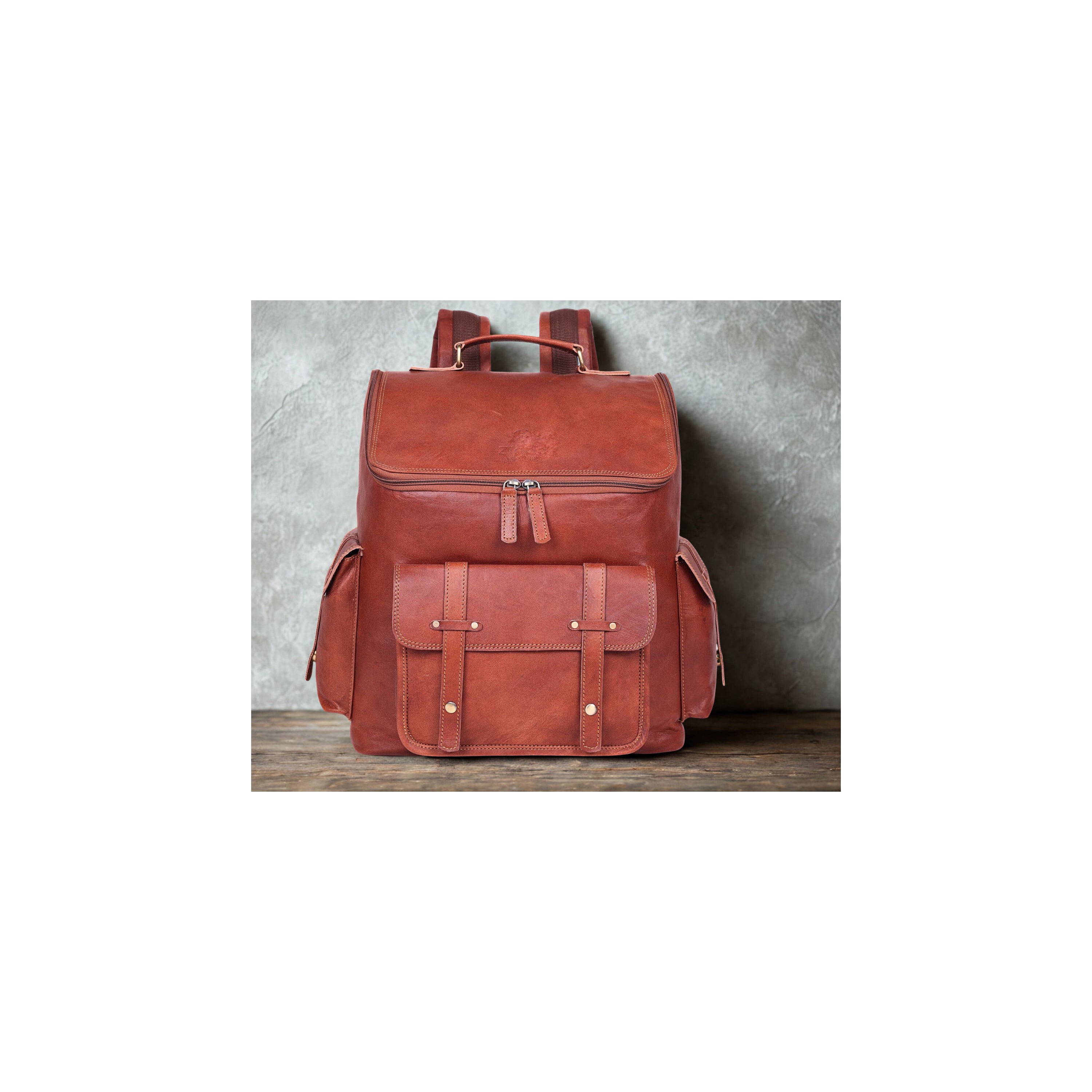 DEKVIO 17" Large Handcrafted Genuine Leather Backpack | Vintage Laptop Rucksack for Men & Women | Travel, Work & College | Brown, Coffee, Tan, Black