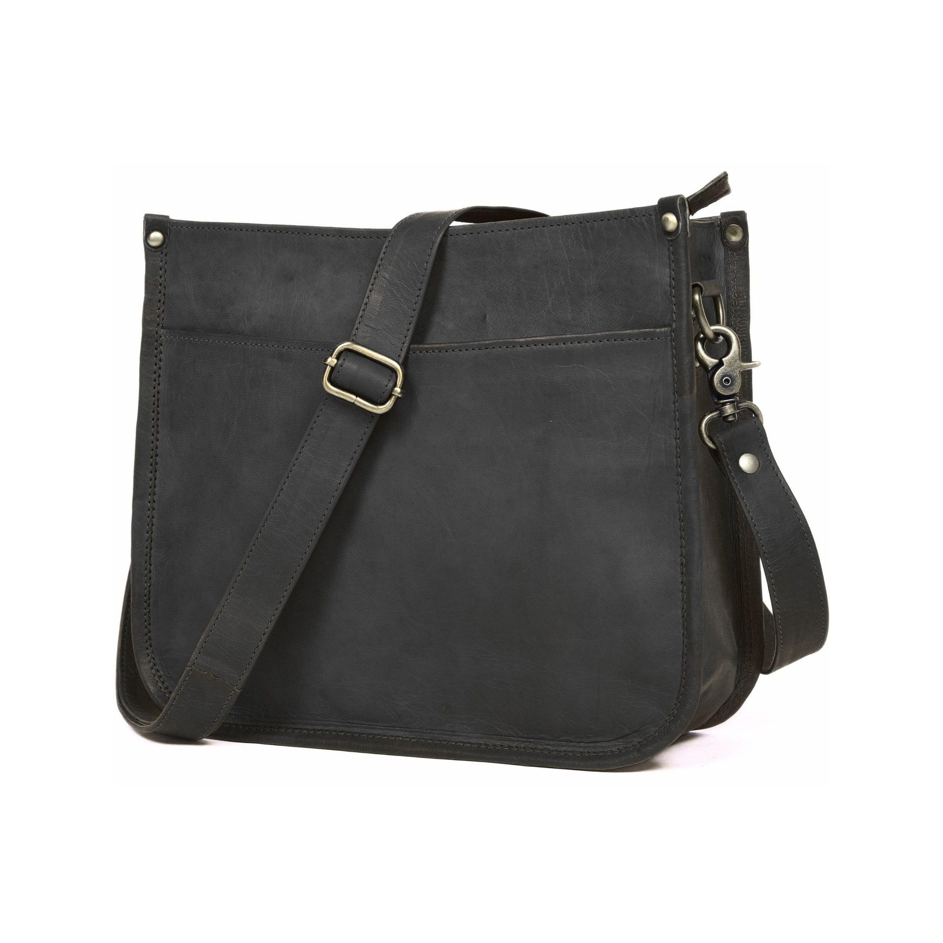 DEKVIO Leather Messenger Crossbody Bag for Women | Full Grain Genuine Leather Shoulder Purse | Adjustable Strap | Brown, Coffee, Tan, Black