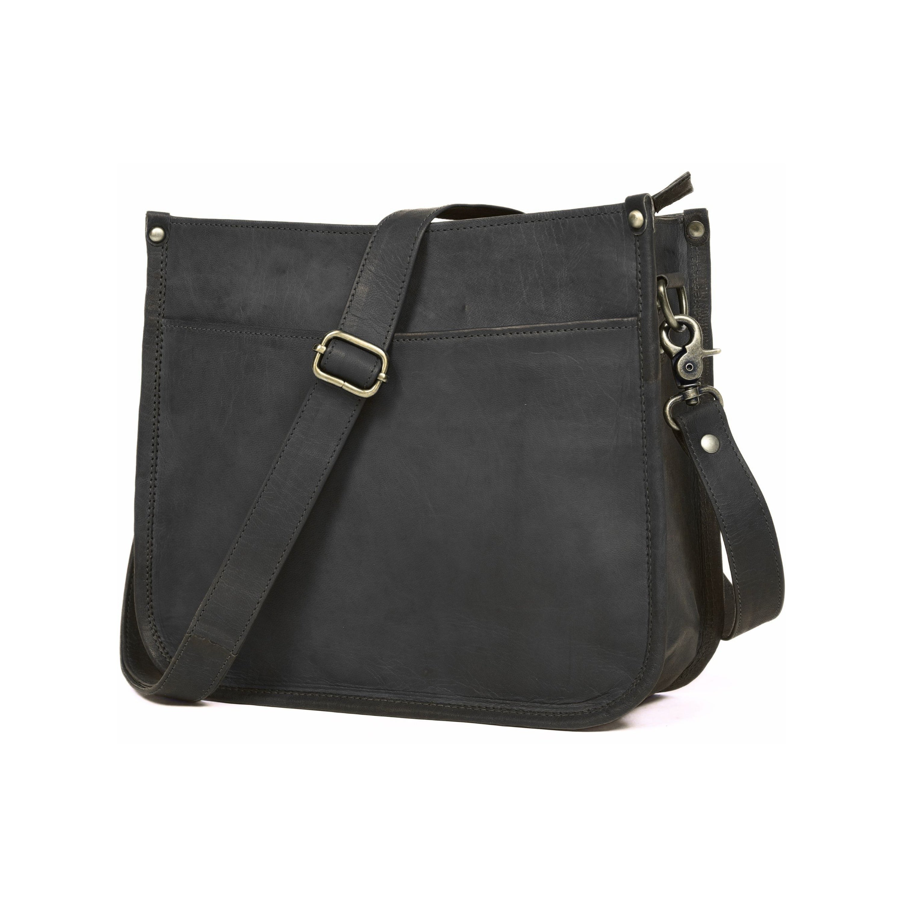 DEKVIO Leather Messenger Crossbody Bag for Women | Full Grain Genuine Leather Shoulder Purse | Adjustable Strap | Brown, Coffee, Tan, Black