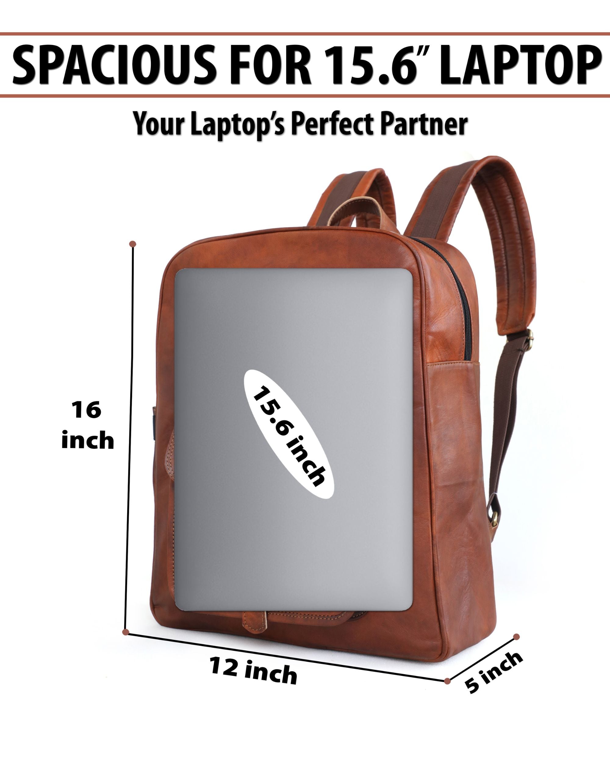 DEKVIO 18" Handcrafted Genuine Leather Backpack | Laptop Rucksack for Men & Women | Travel, Work & College Bag | Brown, Coffee, Tan, Black