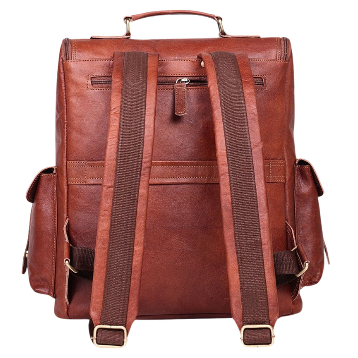 DEKVIO Full-Grain Vintage Leather Laptop Backpack Rucksack – 15" to 20"