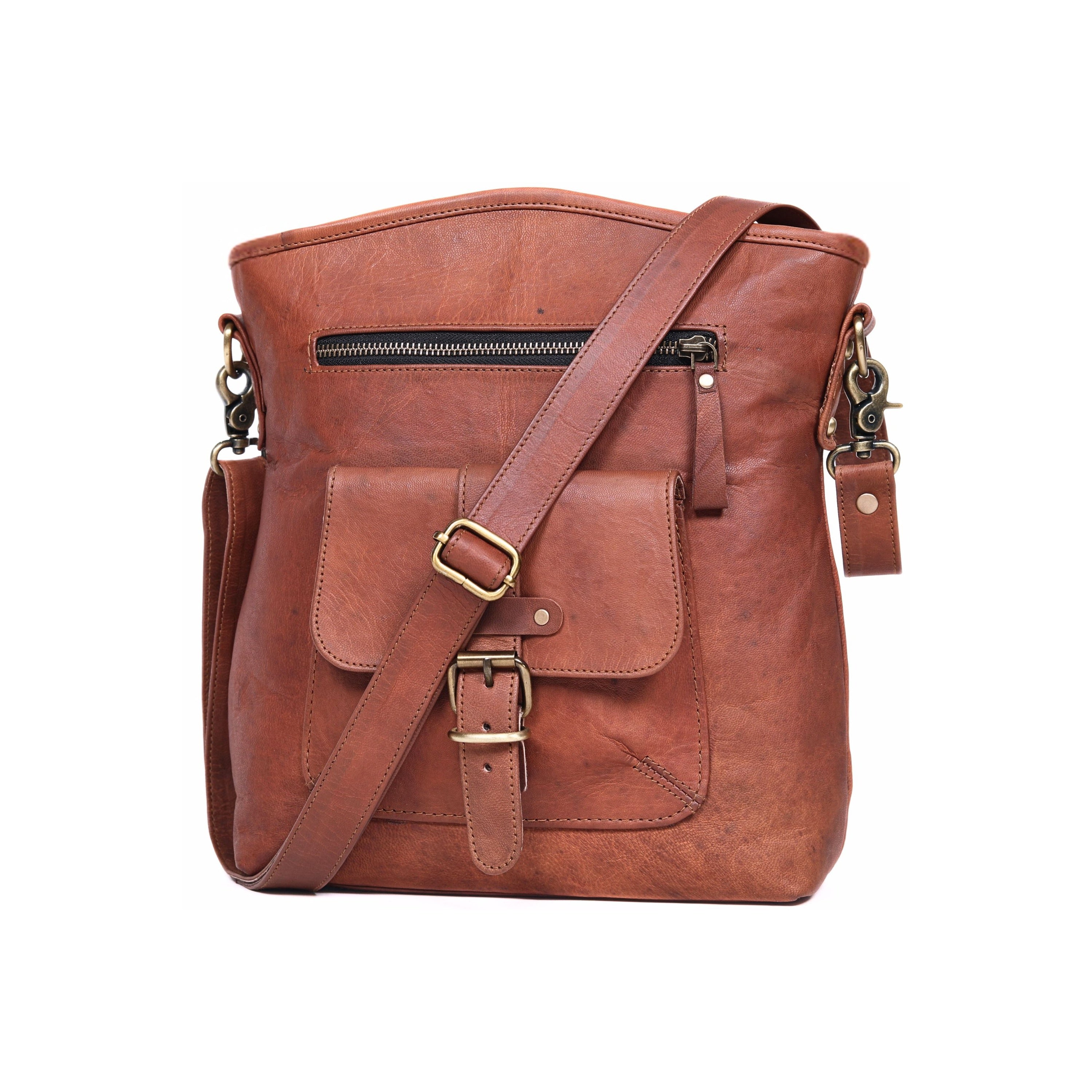 DEKVIO Genuine Leather Crossbody Bag for Women | Vintage Leather Shoulder Purse