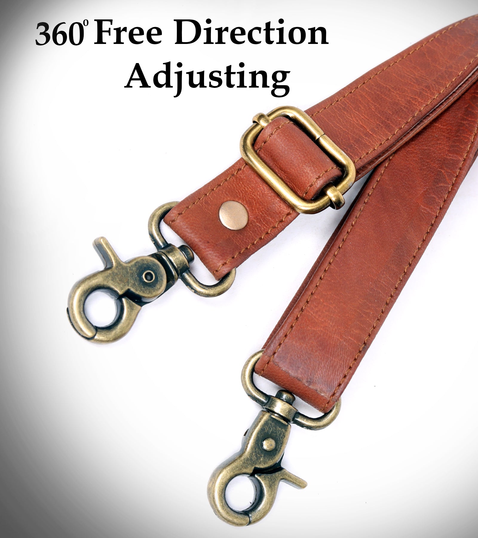 DEKVIO Slim Genuine Leather Crossbody Purse Strap | Universal Adjustable Replacement Strap for Purses, Handbags & Crossbody Bags