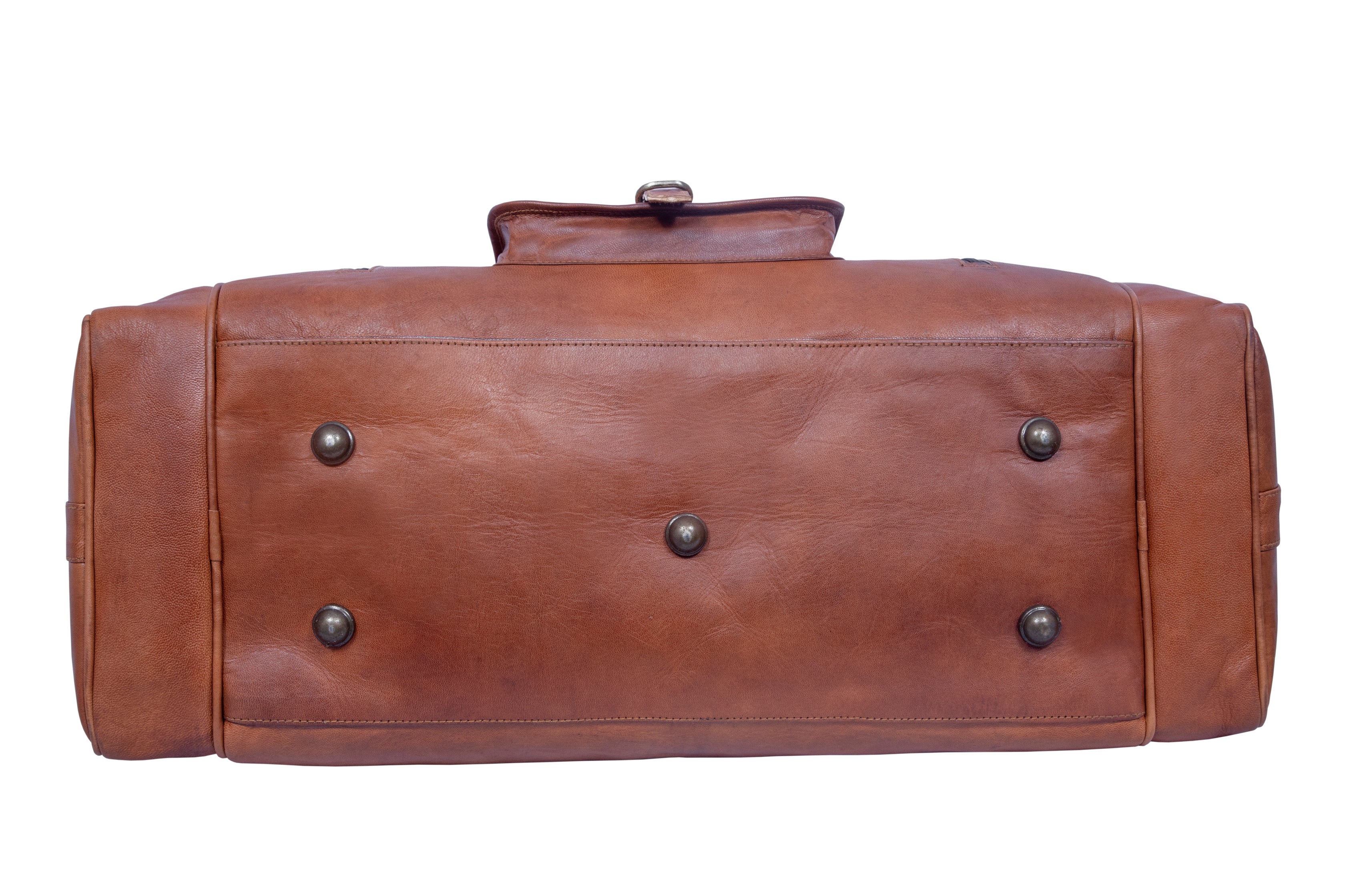 DEKVIO 24" Square Leather Duffle Bag | Handcrafted Vintage Holdall | Men & Women Weekend Travel Bag | Brown, Coffee, Tan, Black