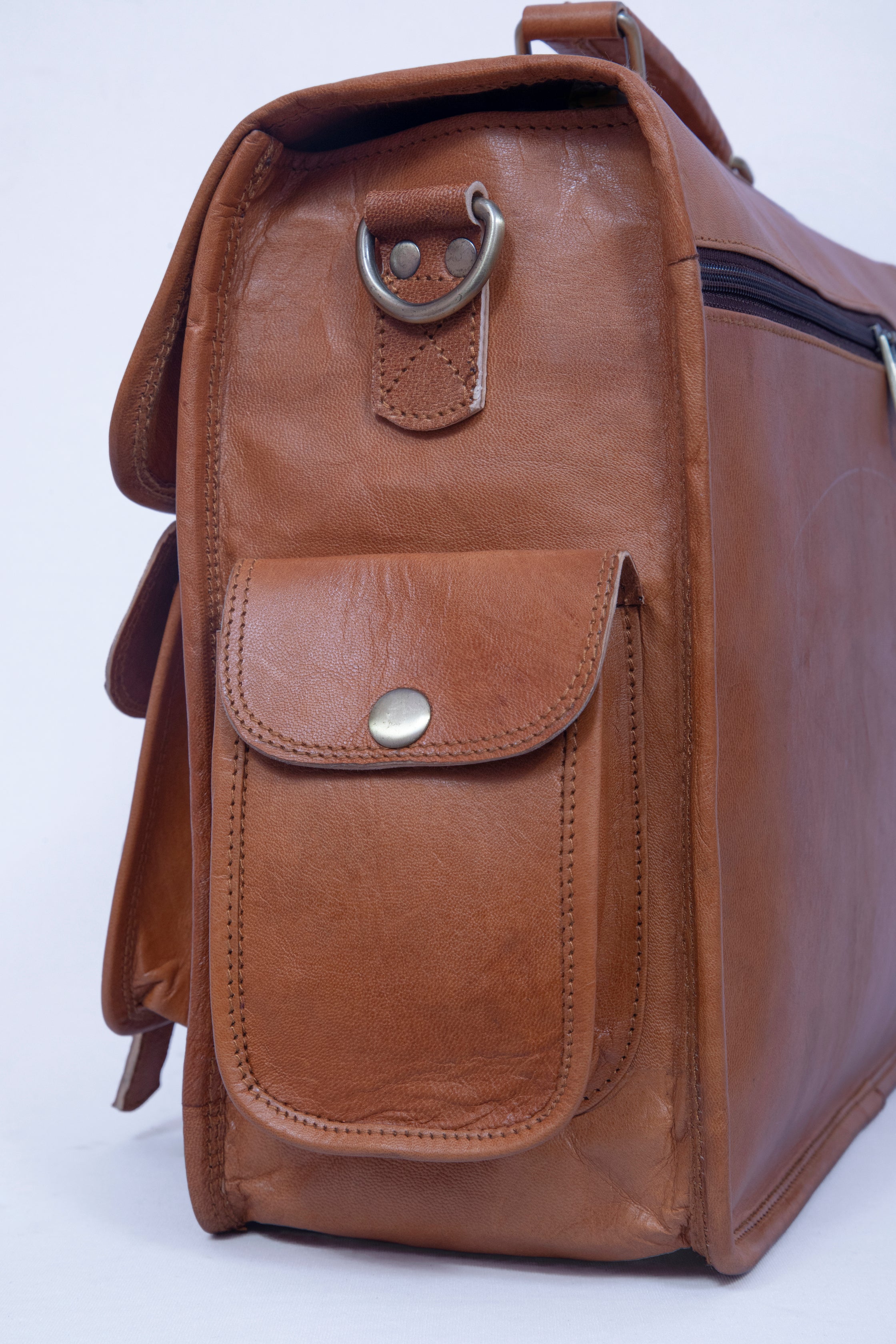 DEKVIO Leather Messenger Bag Vintage Crossbody Laptop Briefcase 15.6 Inch Shoulder Satchel for Men Women
