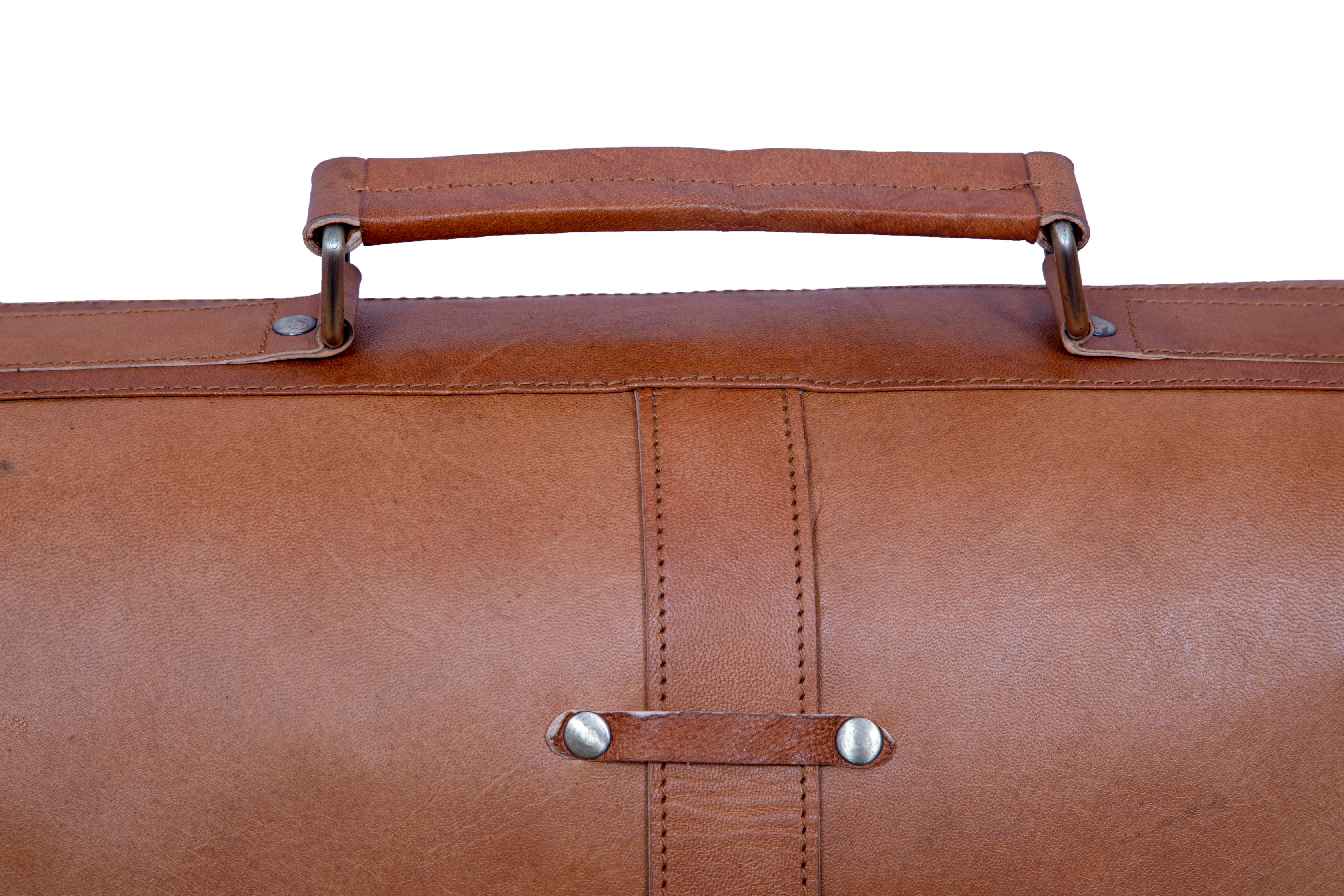 DEKVIO Leather Messenger Bag Vintage Crossbody Laptop Briefcase 15.6 Inch Shoulder Satchel for Men Women