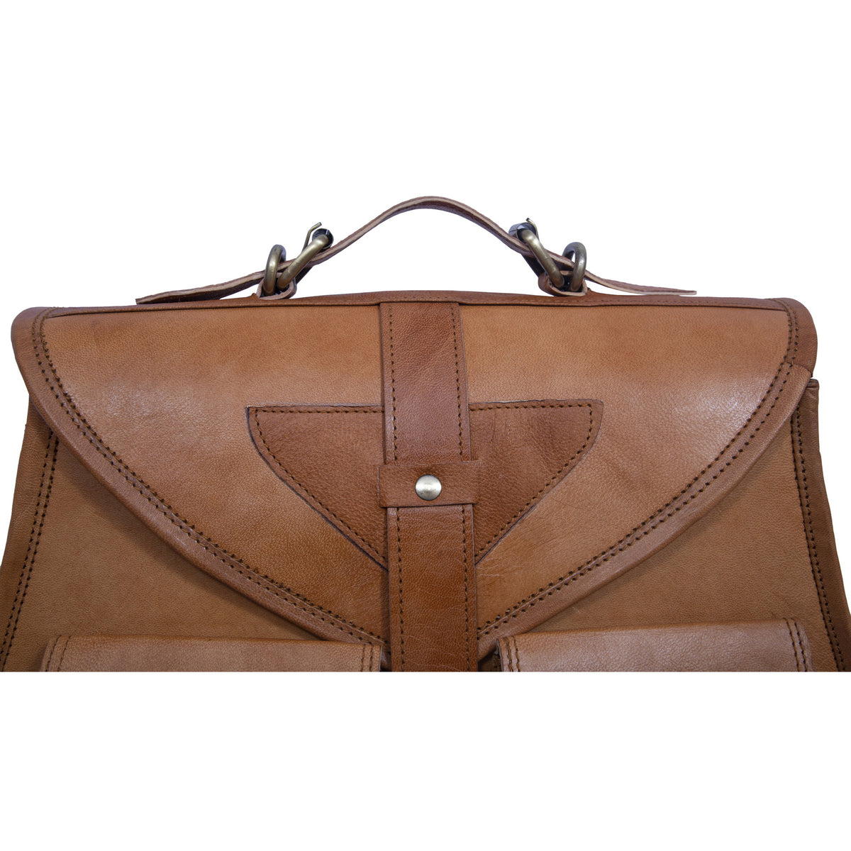 DEKVIO 13" Full-Grain Leather Crossbody Handbag for Women