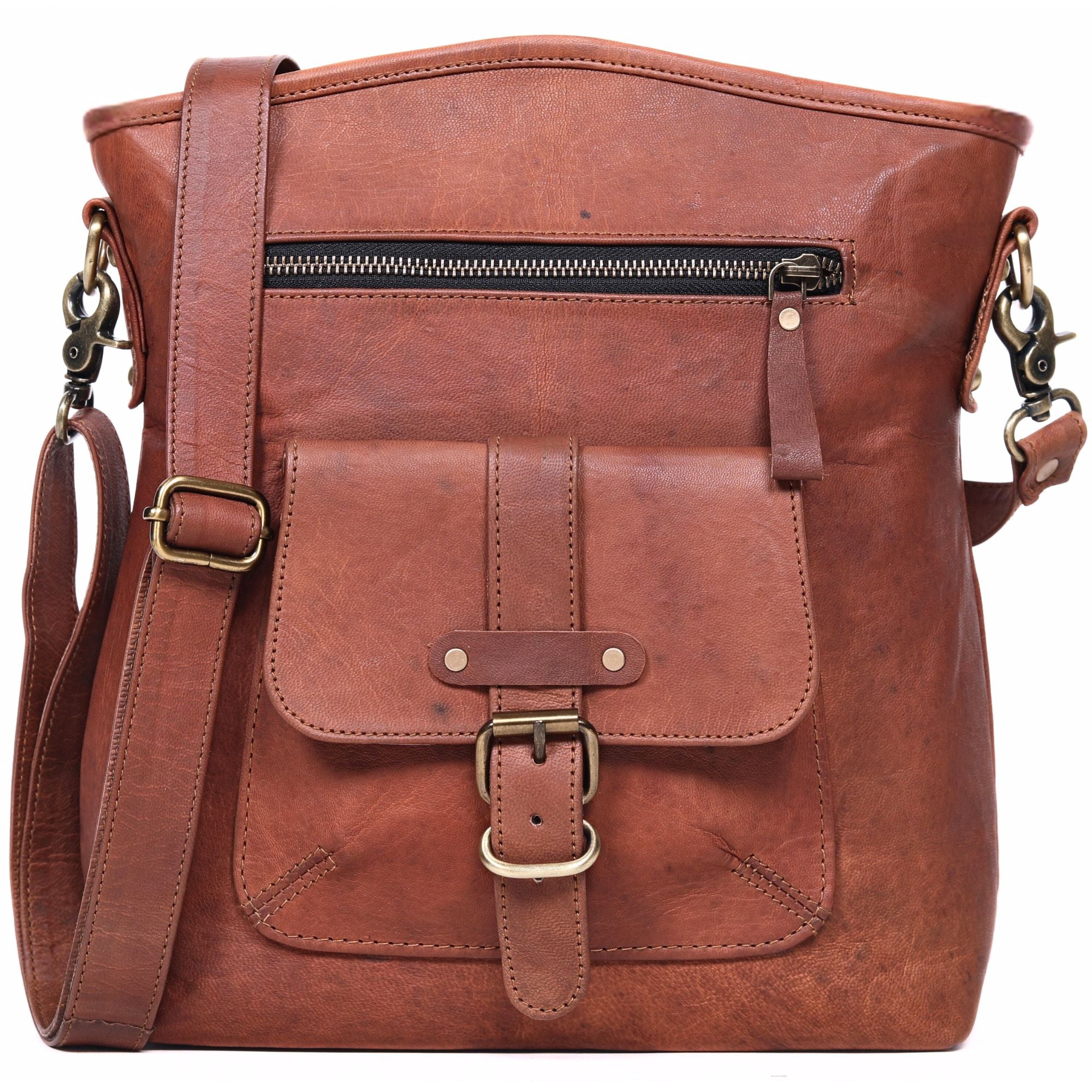 DEKVIO Genuine Leather Crossbody Bag for Women | Vintage Leather Shoulder Purse
