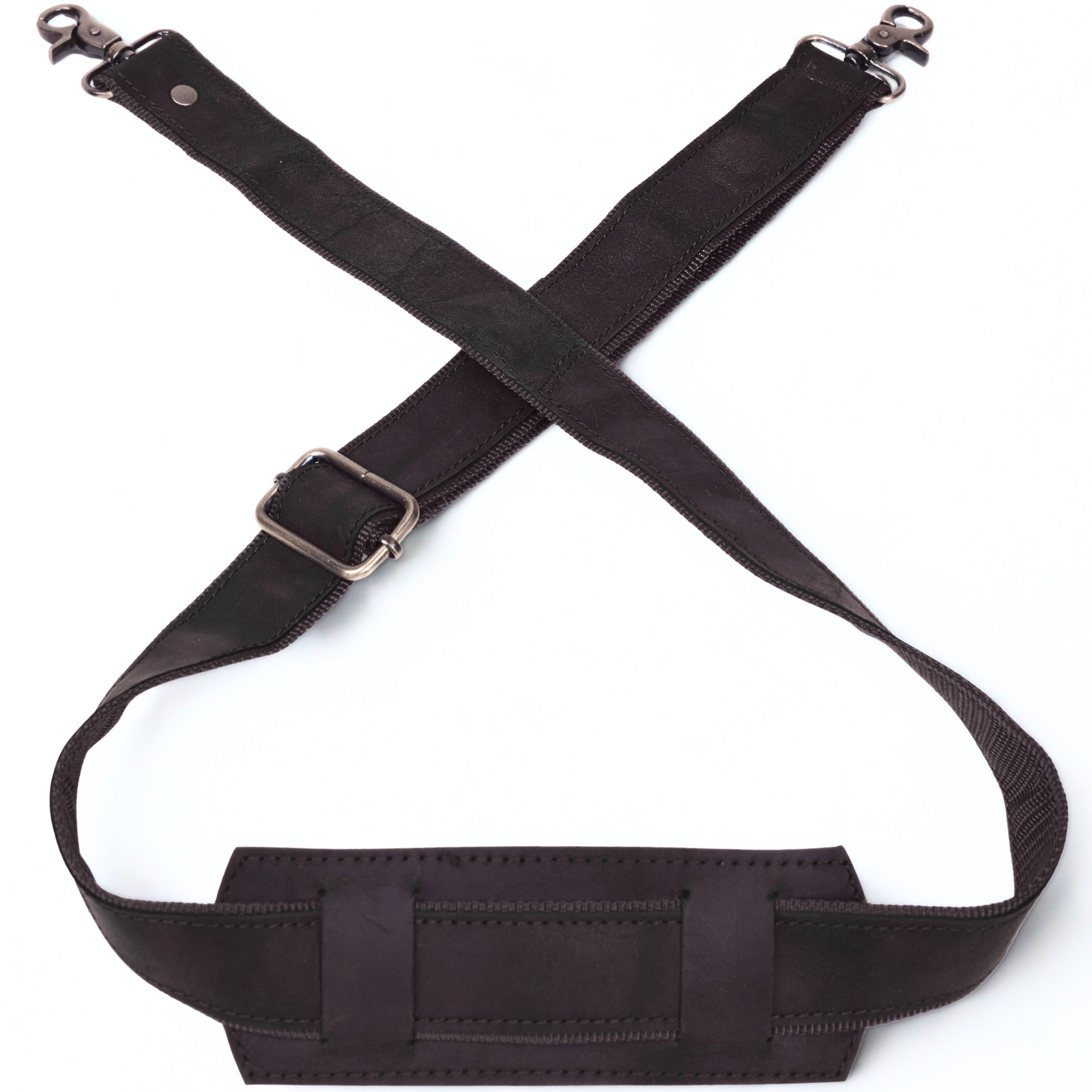 DEKVIO Genuine Leather Replacement Shoulder Strap | Universal Adjustable Crossbody Strap for Duffle, Messenger, Laptop & Briefcase Bags