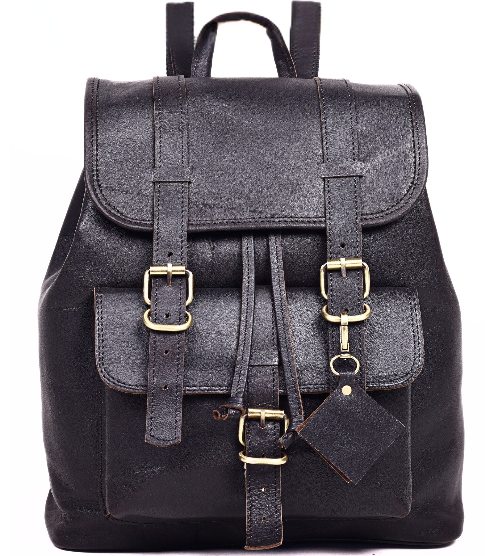 DEKVIO 16" Handcrafted Genuine Leather Backpack for Women | Laptop Rucksack | Travel, Work & College Bag | Brown, Coffee, Tan, Black