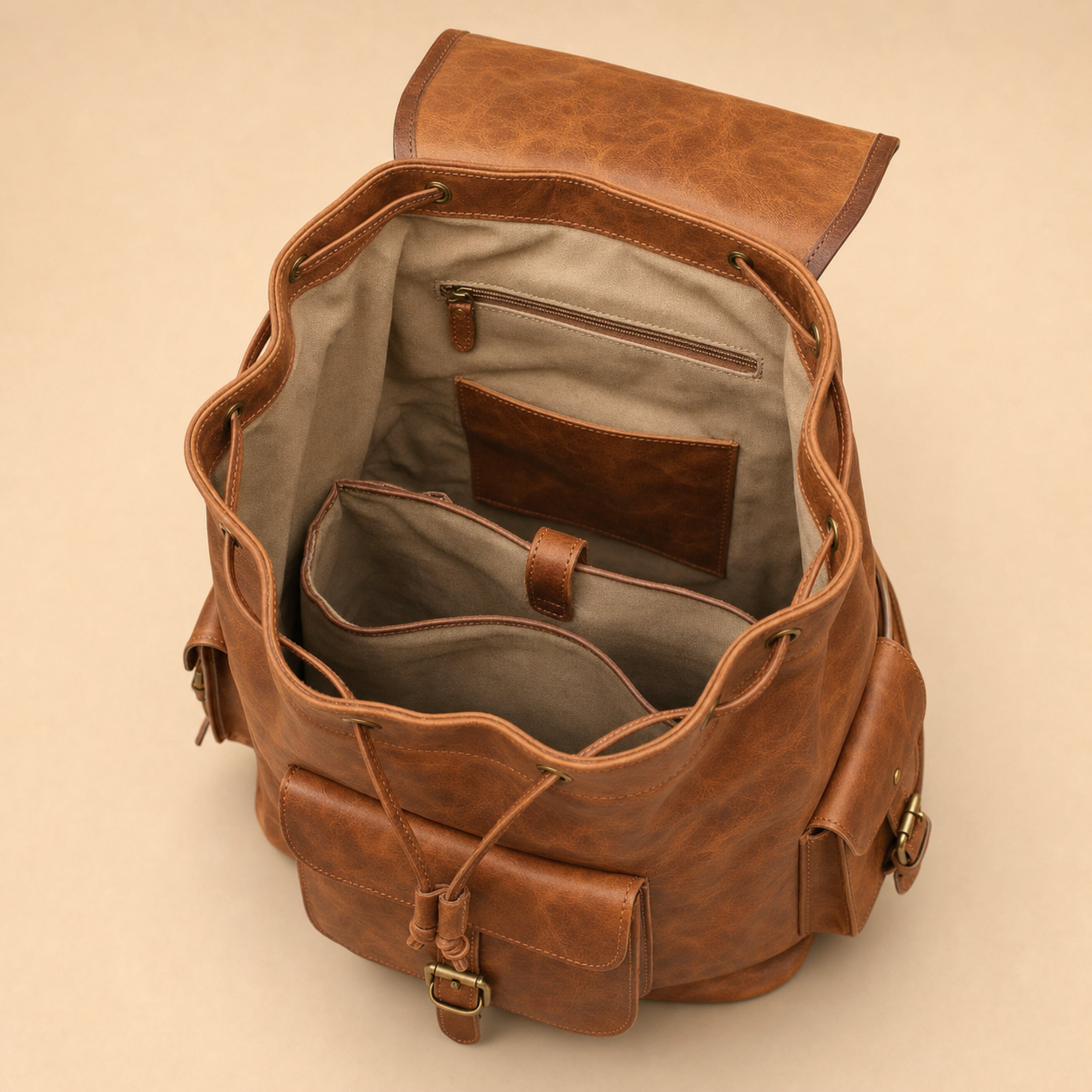 DEKVIO 20" Handcrafted Genuine Leather Backpack | Laptop Rucksack for Men & Women | Travel, Work & College Bag | Brown, Coffee, Tan, Black