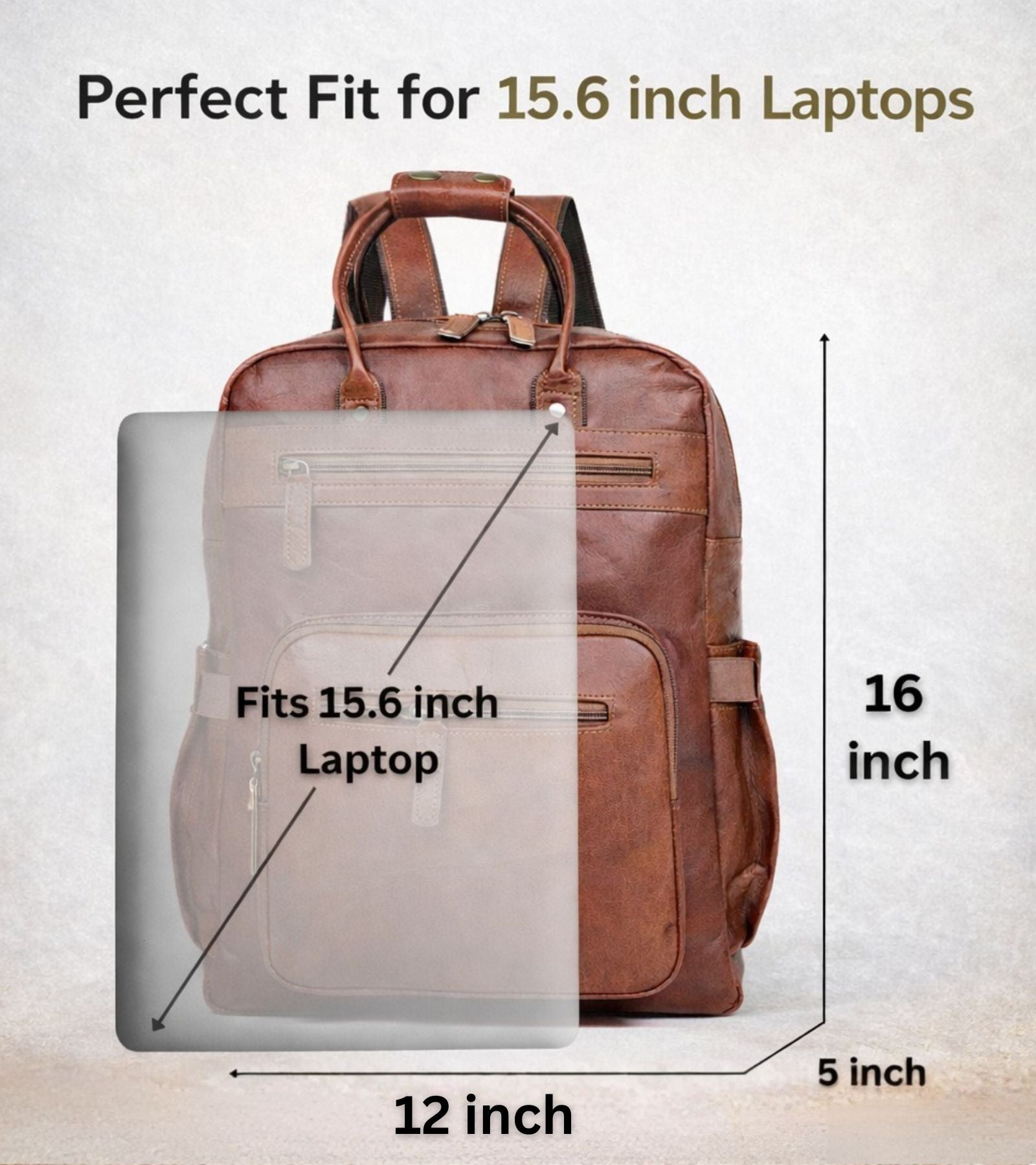 DEKVIO 17" Large Handcrafted Genuine Leather Backpack | Triple-Buckle Adventure Rucksack for Men & Women | Travel, Hiking & Office | Brown, Coffee, Tan, Black