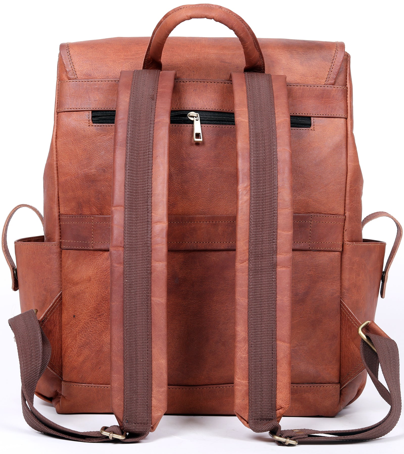 DEKVIO Leather Utility Laptop Backpack | Full Grain Travel & Work Bag