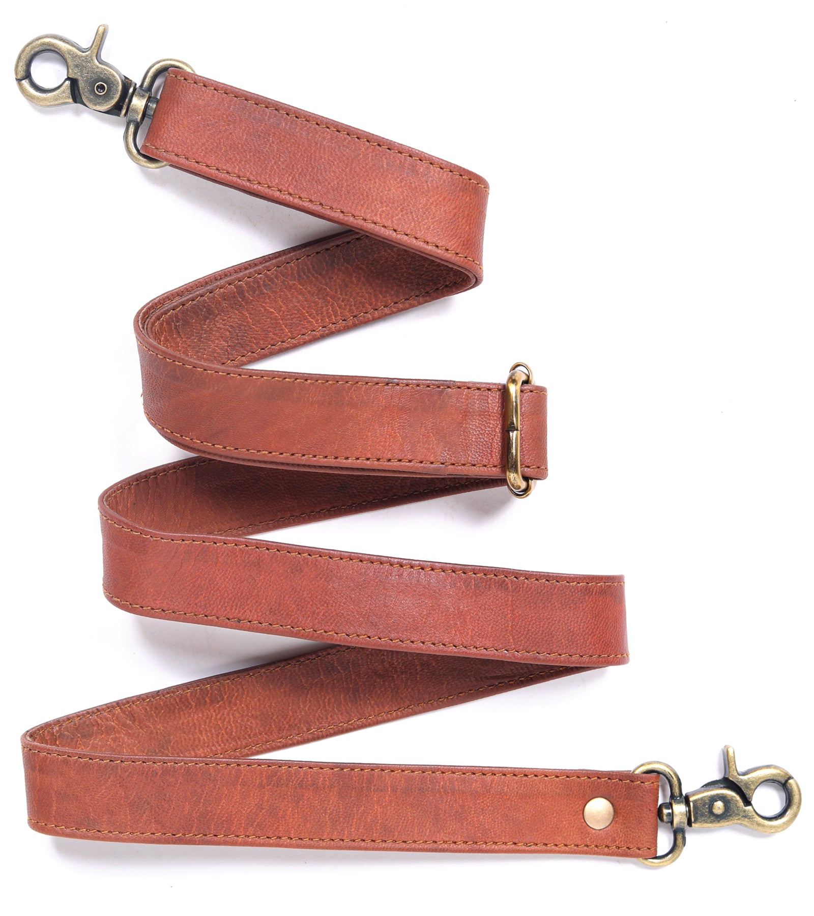 DEKVIO Slim Genuine Leather Crossbody Purse Strap | Universal Adjustable Replacement Strap for Purses, Handbags & Crossbody Bags