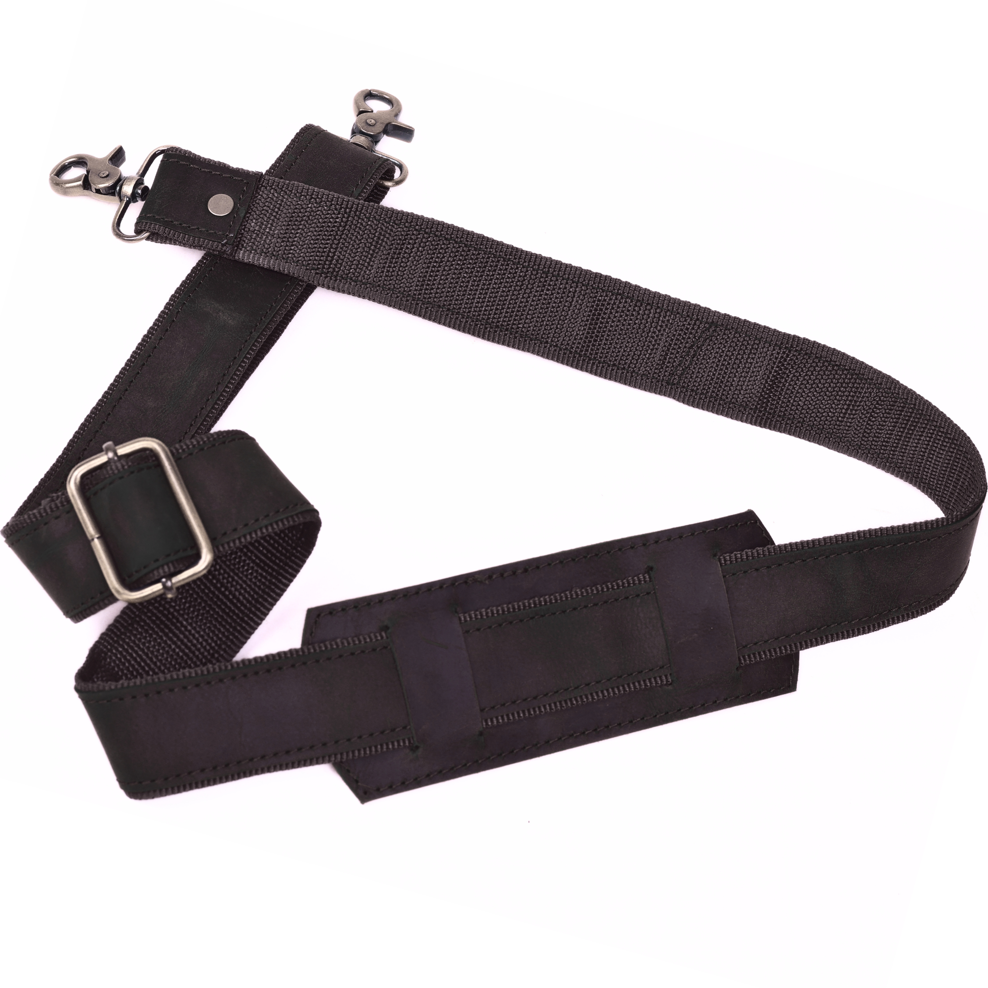 DEKVIO Genuine Leather Replacement Shoulder Strap | Universal Adjustable Crossbody Strap for Duffle, Messenger, Laptop & Briefcase Bags