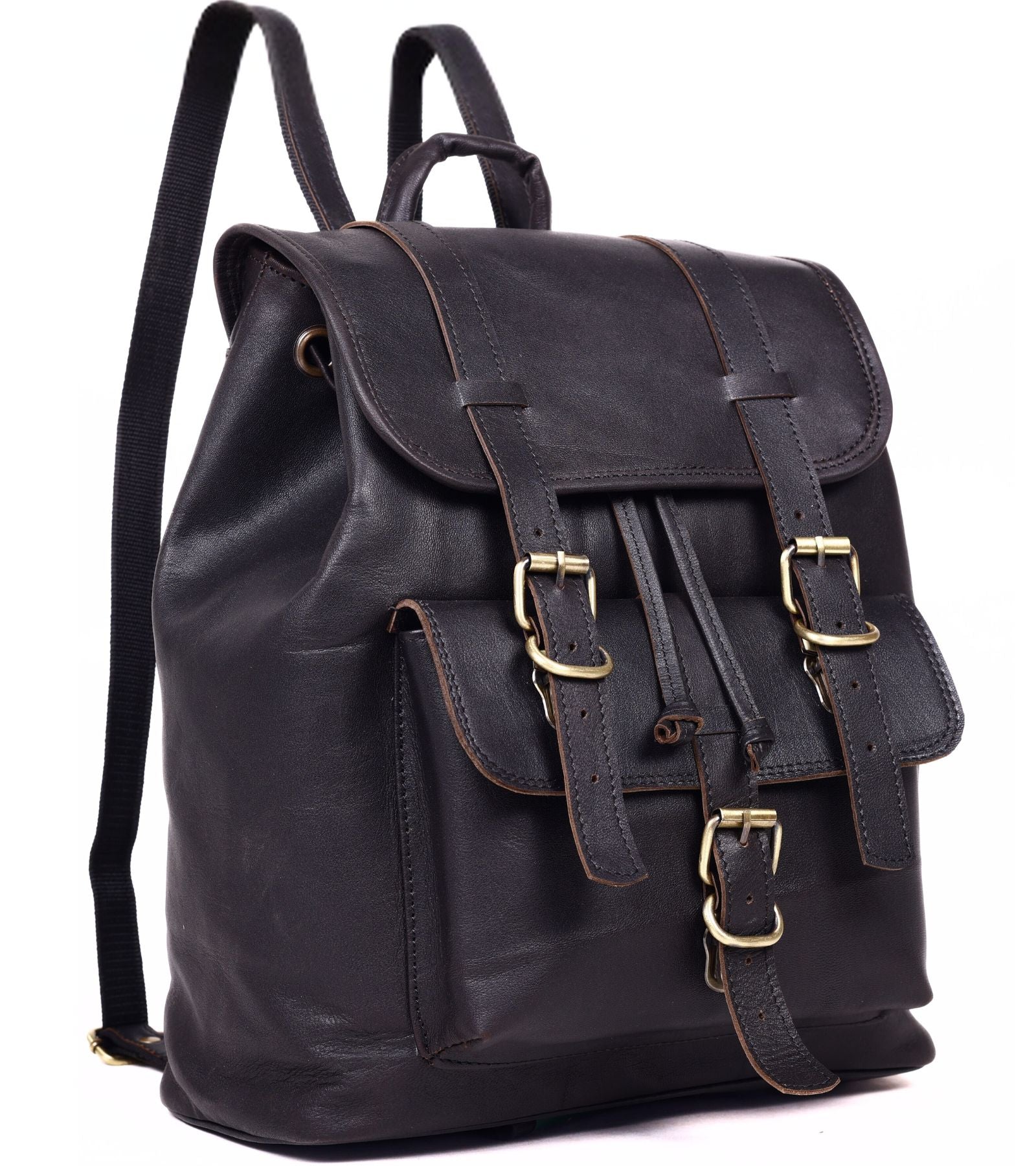 DEKVIO 17" Large Handcrafted Genuine Leather Backpack | Explorer Laptop Rucksack for Men & Women | Travel, Work & College | Brown, Coffee, Tan, Black