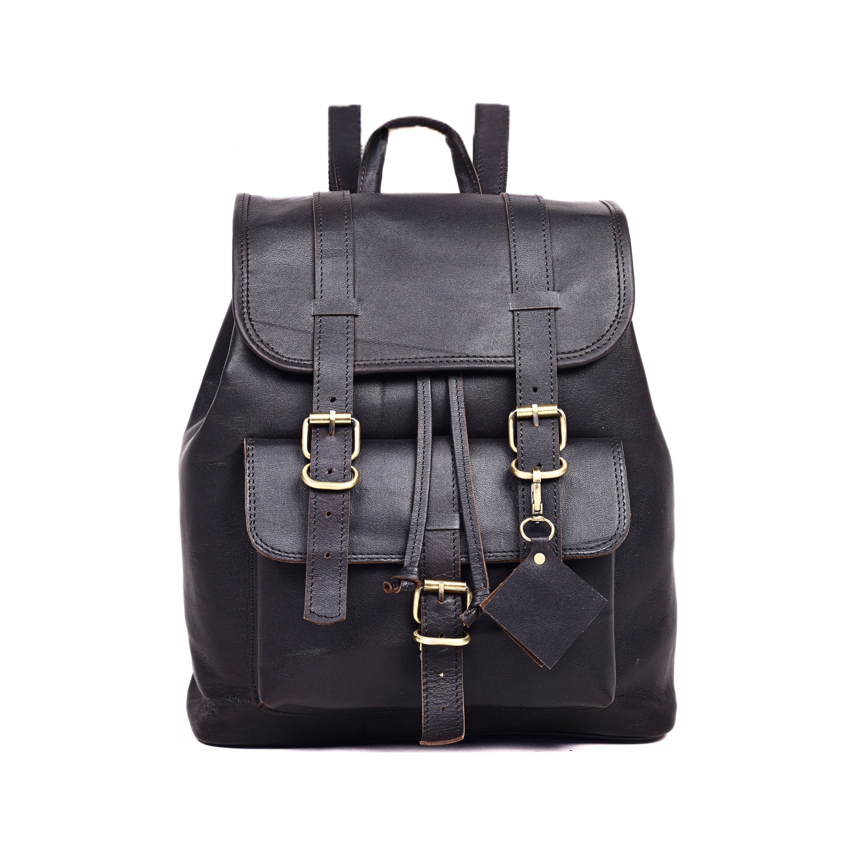 DEKVIO 16" Handcrafted Genuine Leather Backpack for Women | Laptop Rucksack | Travel, Work & College Bag | Brown, Coffee, Tan, Black