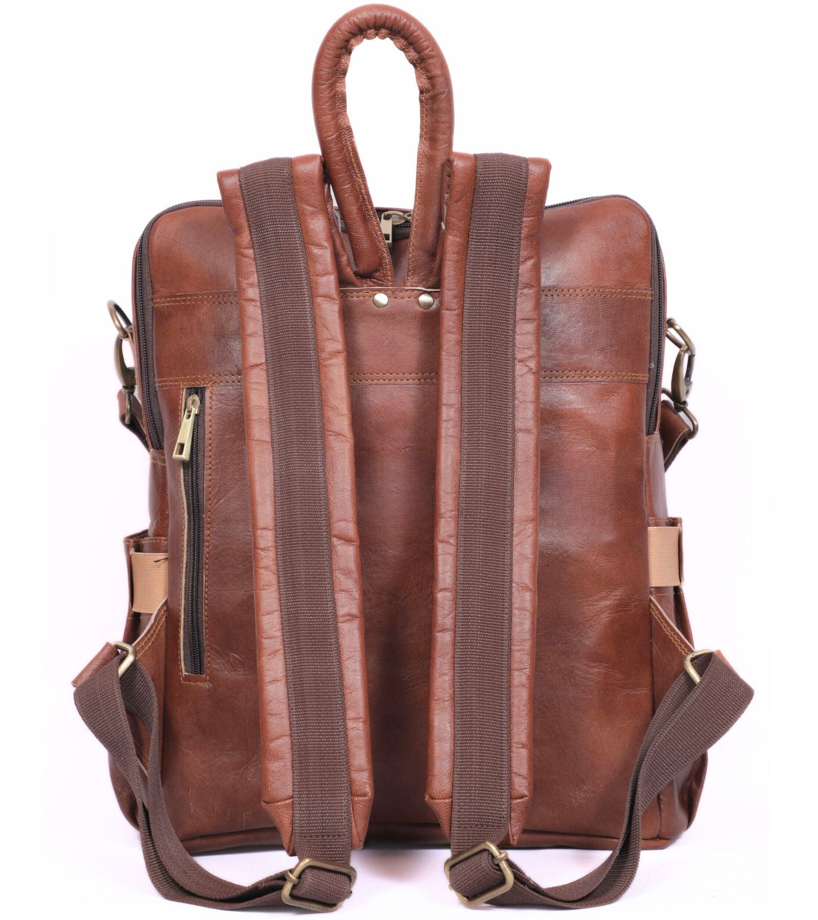 DEKVIO 16" Handcrafted Genuine Leather Backpack for Women | Laptop Rucksack | Travel, Work & College Bag | Brown, Coffee, Tan, Black