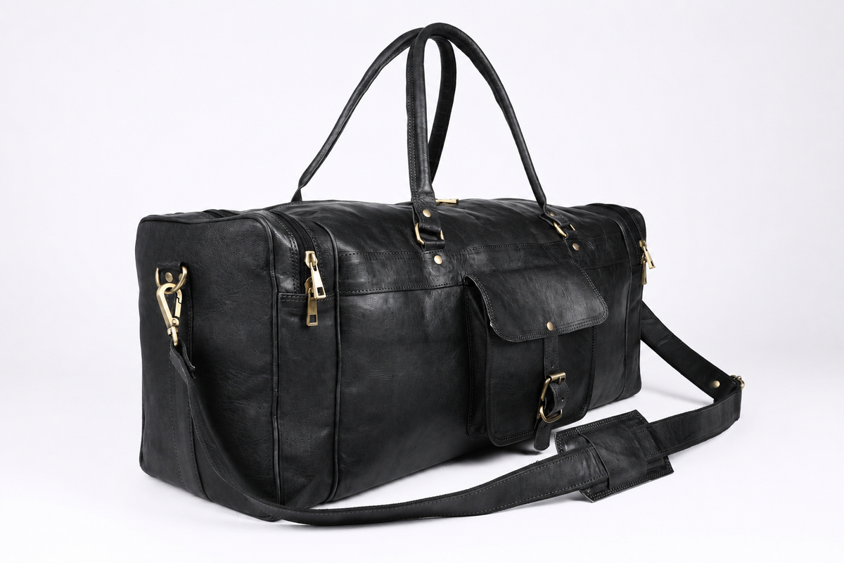 DEKVIO 24 inch vintage weekender leather duffle bag product video